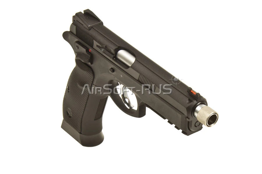 Пистолет KJW CZ SP-01 Shadow с резьбой для установки глушителя GGBB (GP438TB)