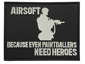 Патч TeamZlo "Airsoft because even paintballers need heroes" BK (TZ0077BK)