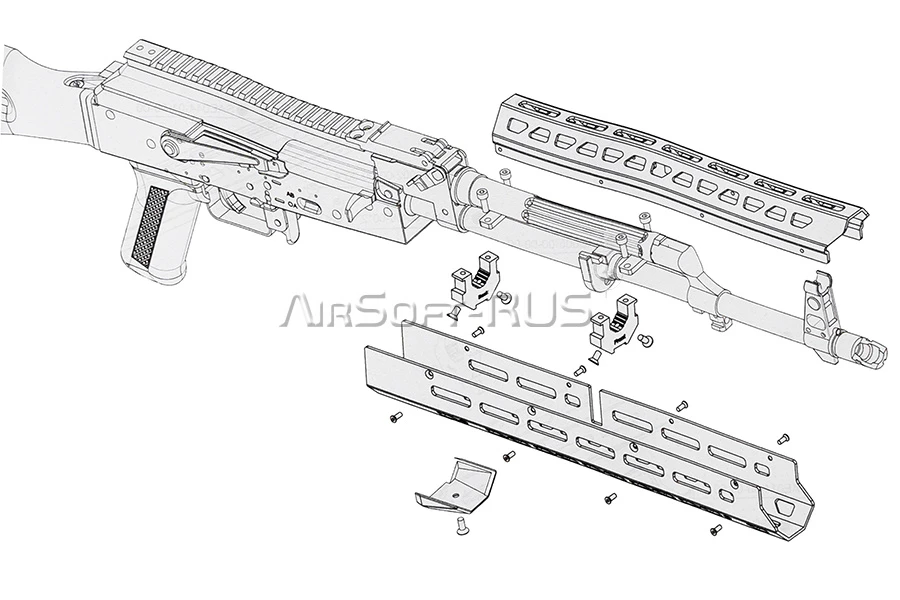 Цевье LCT M-LOK 13.5 для АК (PK-419)