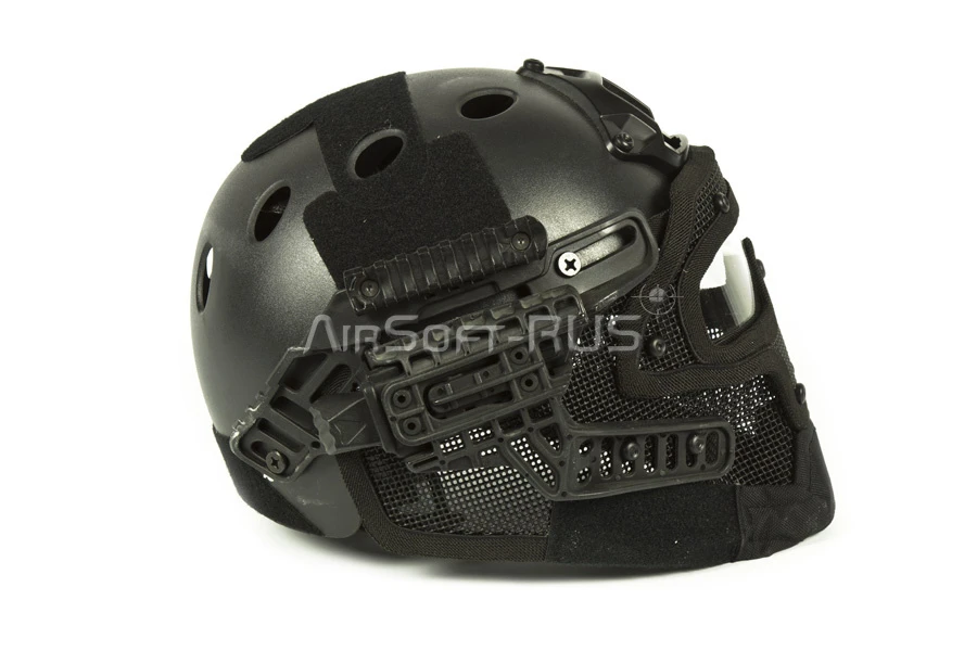 Шлем WoSporT Ops Core Carbon с комплектом защиты лица BK (HL-20-PJ-BK)