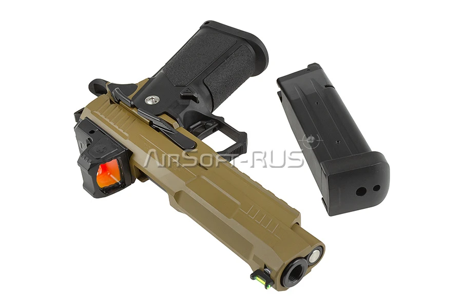 Пистолет Arcturus Hi-Capa 5" Vanguard  w/Optics Ready Slide & ARS-1 BLK-TAN (AT-GHC-V5-CMB-BT)