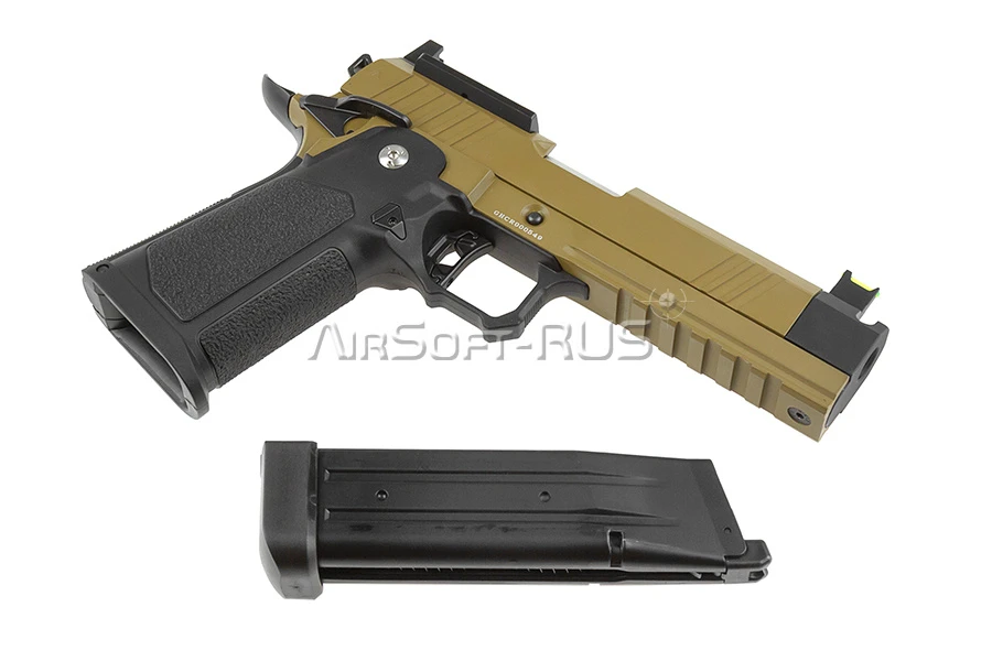 Пистолет Arcturus Hi-Capa 4.3 DG Tempest W/Optics Ready Slide/Compensator BK-TAN (AT-GHC-T4C-OR-BT)