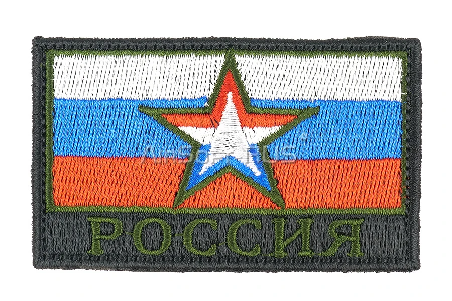 Патч TeamZlo флаг России со звездой (TZ0257)