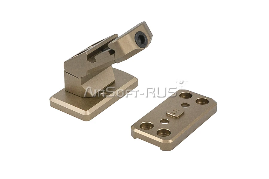 Планка Evolution Gear для прицелов RMR/T2 под угол 35-45° TAN (EVG-808-TAN)