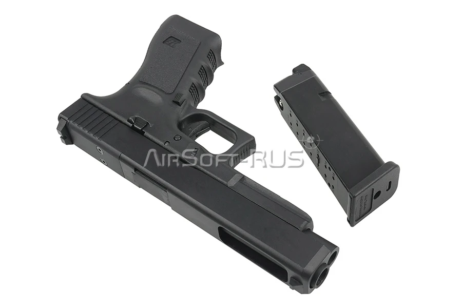 Пистолет WE Glock 34 с тактическим затвором GBB BK (GP650-34-BK)