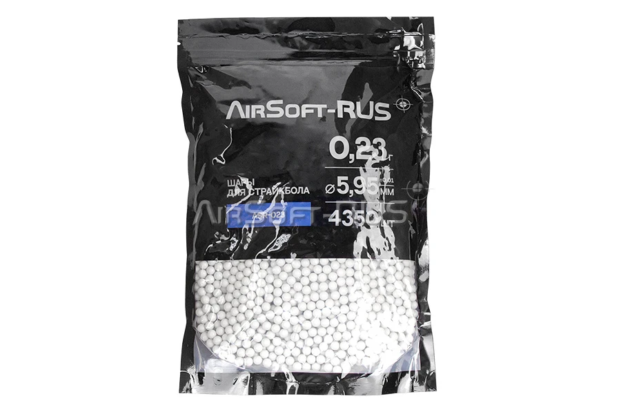 Шары Airsoft-RUS 0.23гр. 4350шт. белые (ASR-023)