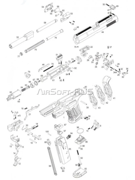 Запчасть №60 WE Walther P99 (GP440-60)