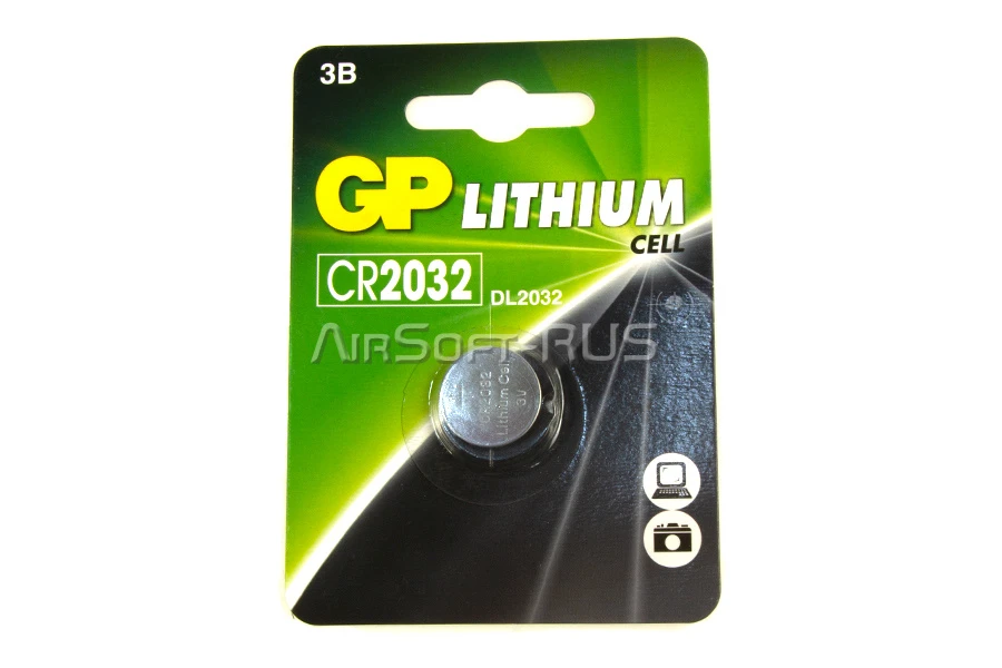 Батарейка литиевая GP CR2032-1BL 3В (GP-CR2032)