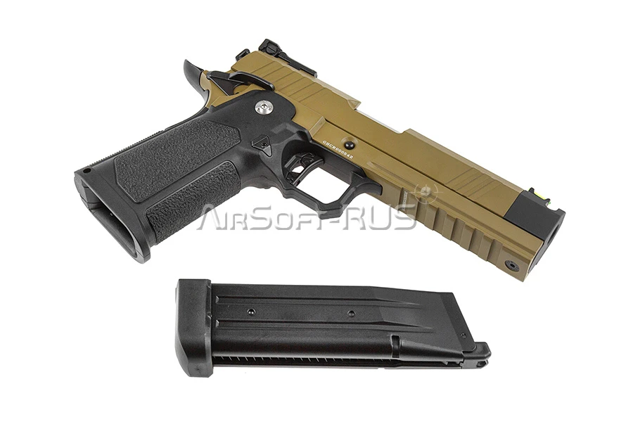 Пистолет Arcturus Hi-Capa 4.3" DG Tempest  W/Compensator BLK-TAN (AT-GHC-T4C-BT)