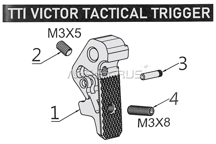 Спусковой крючок TTI VICTOR для AAP01/TP22/Glock SV (TTI-P0021-SV)