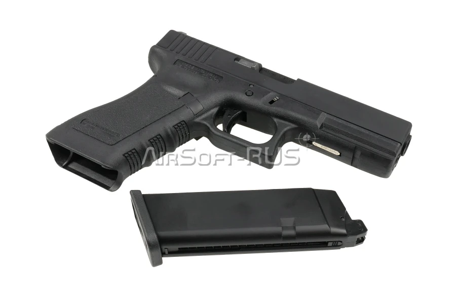 Пистолет WE Glock 17 Gen 3 с тактическим затвором GBB BK (GP650-17-BK)