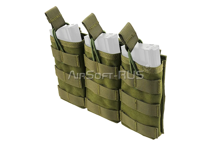 Подсумок WoSporT магазинный открытый тройной OD (MG-13-OD)