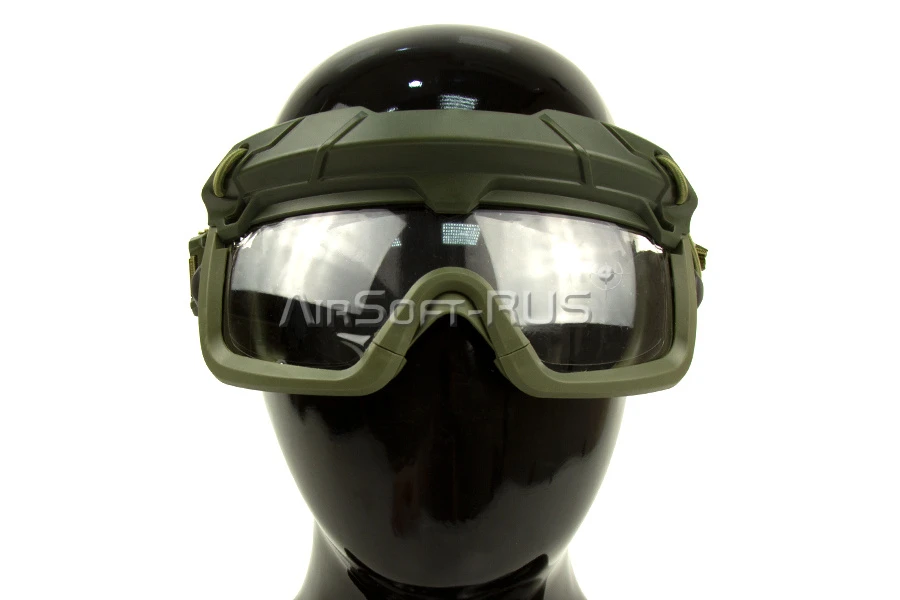 Очки защитные WoSporT для крепления на шлем Ops Core OD (MA-114-OD)