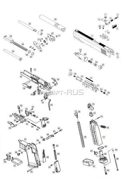 Винт фиксации проставки WE Colt Hi-Capa GGBB (GP216-72)