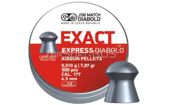 Пули пневматические JSB Exact Express 4,52 мм 0,51 гр 500 шт (AG-JSBEE051)