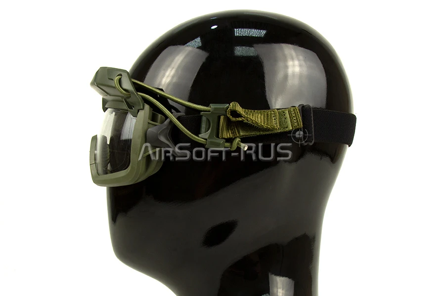 Очки защитные WoSporT для крепления на шлем Ops Core OD (MA-114-OD)