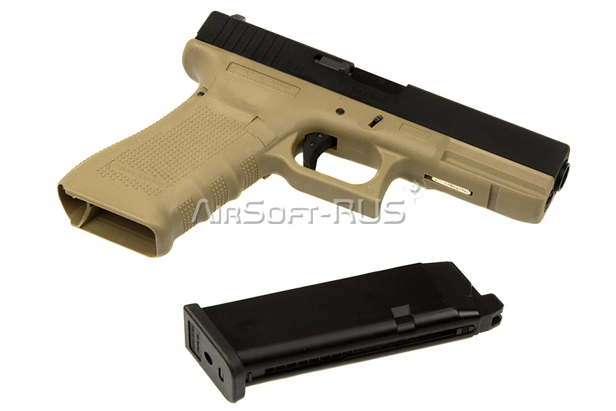 Пистолет WE Glock 18C Gen.4 TAN GGBB (GP617B (TAN)