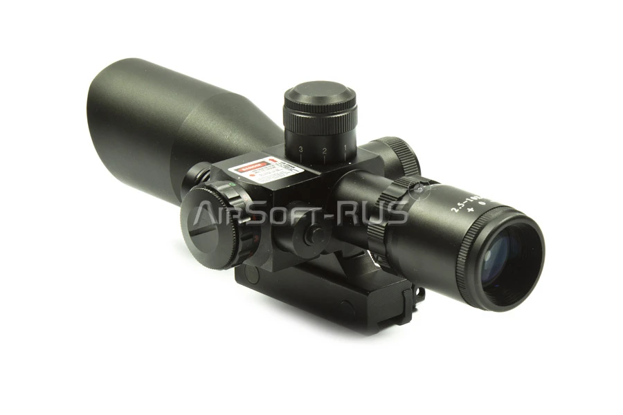 Прицел оптический Marcool M8 LS 2.5-10X40E Rifle Scope с встроенным красным ЛЦУ (HY1142R)