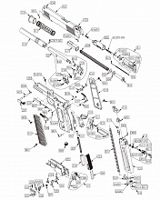 Ответная часть кнопки фиксации магазина KWC Colt 1911 Kimber Warrior CO2 GBB (KCB-77AHN-Z12)