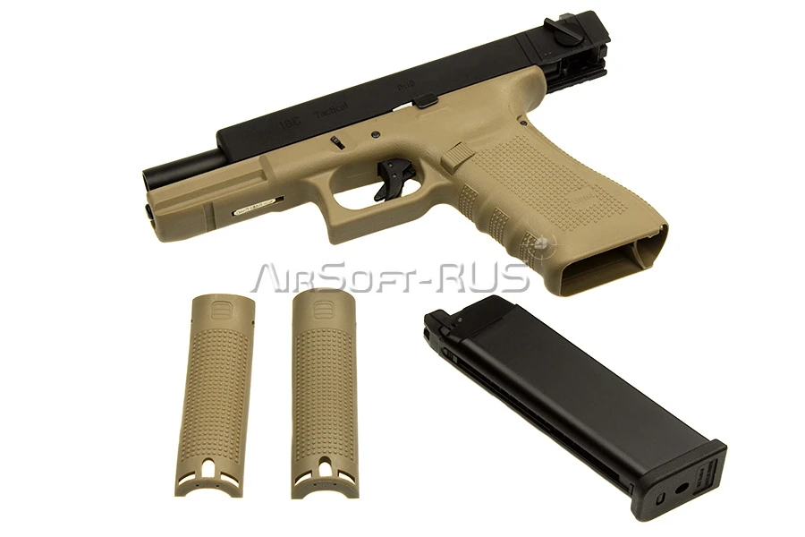 Пистолет WE Glock 18C Gen.4 TAN GGBB (GP617B (TAN)