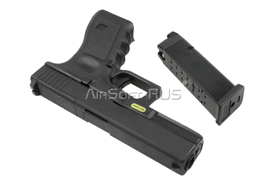 Пистолет WE Glock 17 Gen 3 с тактическим затвором GBB BK (GP650-17-BK)