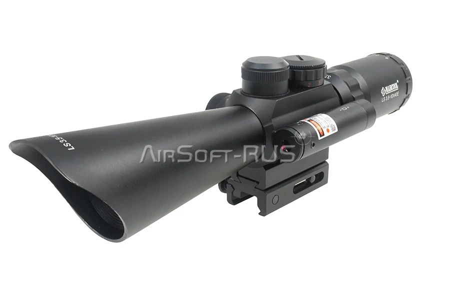 Прицел оптический Marcool M8 LS 3.5-10X40E Rifle Scope с встроенным красным ЛЦУ (HY1153)