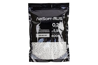 Шары Airsoft-RUS 0.25гр. 4000шт. биоразлагаемые (ASR-BIO-025)