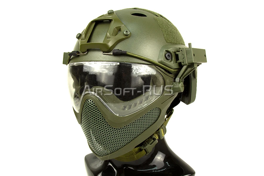 Шлем WoSporT с комплектом защиты лица OD (HL-26-PJ-M-OD)