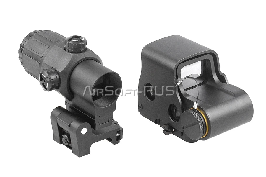 Коллиматорный прицел Linyi Eotech 558 + магнифер G33 BK (LFO-558+G33)