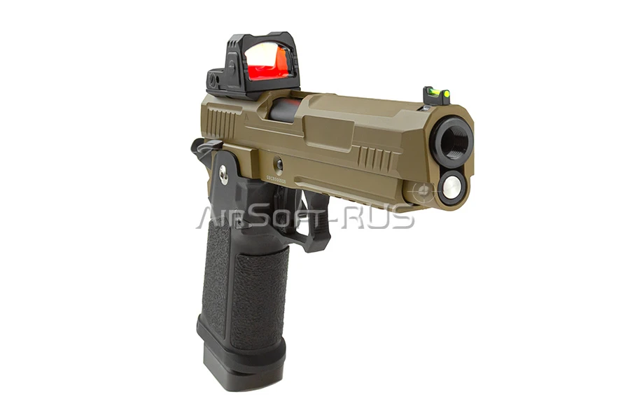 Пистолет Arcturus Hi-Capa 5" Vanguard  w/Optics Ready Slide & ARS-1 BLK-TAN (AT-GHC-V5-CMB-BT)