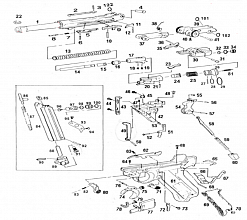 Основание боевой пружины WE Luger P08 Артиллерийский GGBB (GP403-WE-60)