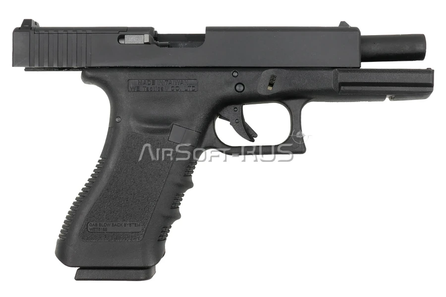 Пистолет WE Glock 17 Gen 3 с тактическим затвором GBB BK (GP650-17-BK)