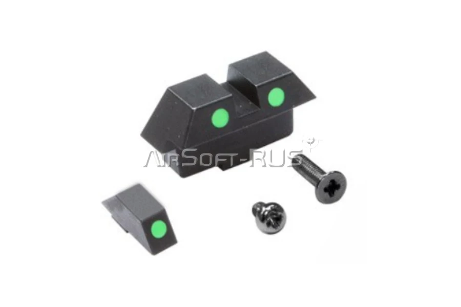 Мушка и целик Guarder для GBB пистолетов Glock 17/22/26/34 Gen 3 TM (GLK-41(GREEN))