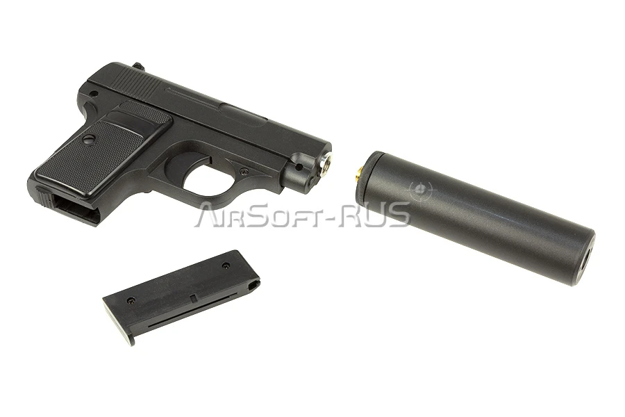 Пистолет Galaxy Colt 25 mini с глушителем (G.9A)