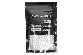 Шары Airsoft-RUS 0.25гр. 1000шт. биоразлагаемые (ASR-S-BIO-025)