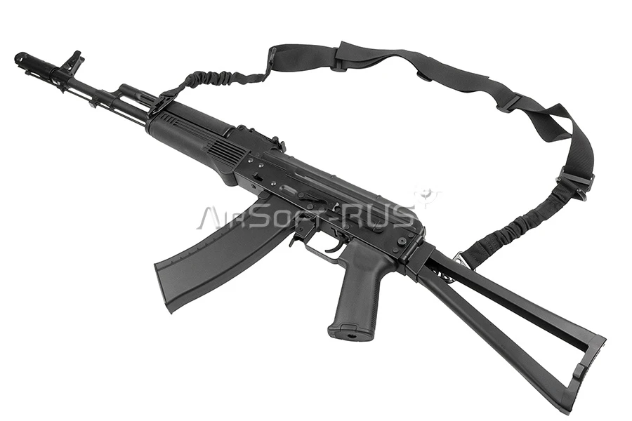 Ремень WoSporT двухточечный с карабином BK (SL-08-BK)
