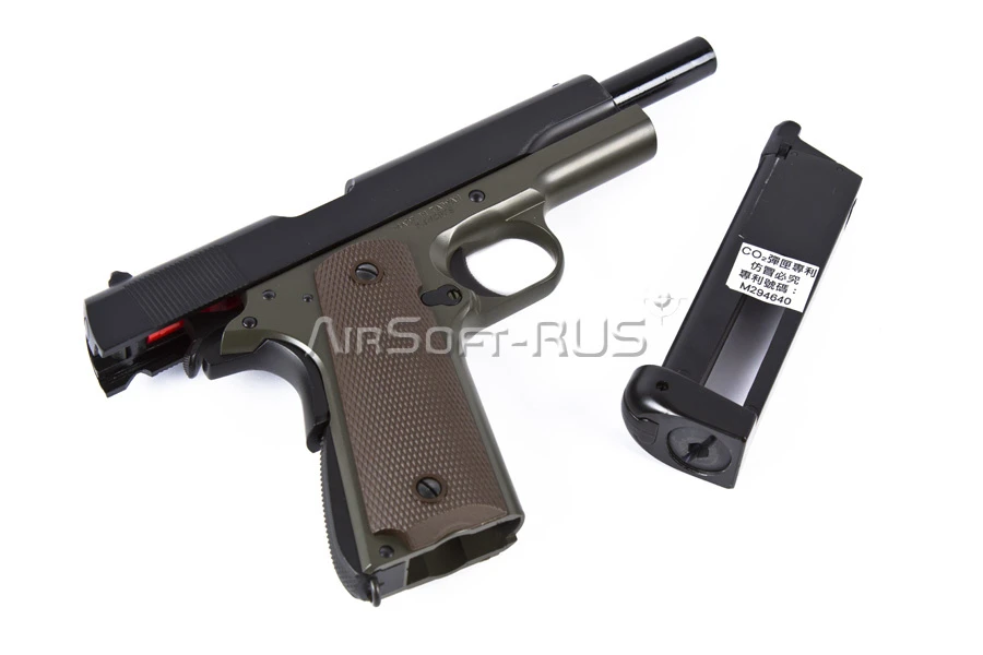 Пистолет KJW Colt M1911 OD CO2 GBB (CP109(OD)-KJW)
