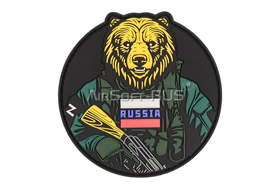 Патч ORC TACTIC Медведь с АК ПВХ BK (TZ0392)