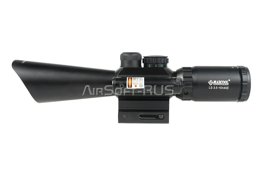 Прицел оптический Marcool M8 LS 3.5-10X40E Rifle Scope с встроенным красным ЛЦУ (HY1153)