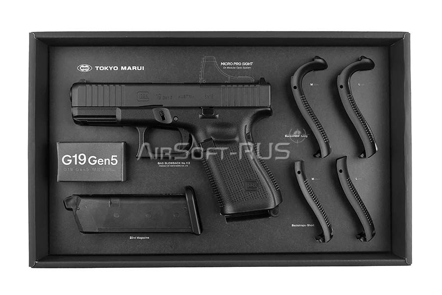 Пистолет Tokyo Marui Glock 19 Gen 5 MOS GGBB (TM4952839144133)
