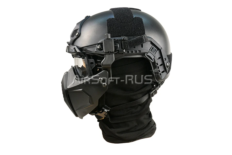 Маска защитная WoSporT с креплением на шлем Ops Core BK (DC-MA-116-BK) [7]