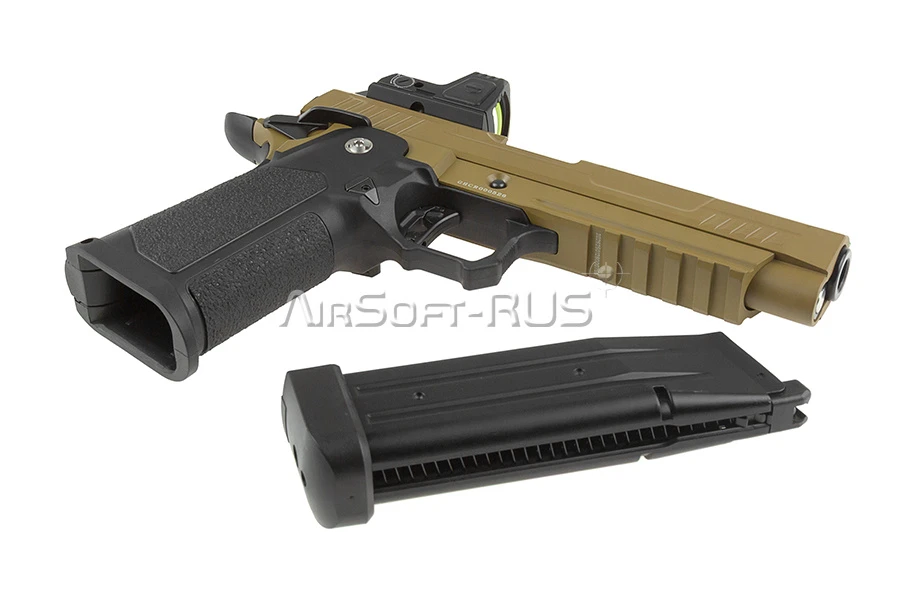 Пистолет Arcturus Hi-Capa 5" Vanguard  w/Optics Ready Slide & ARS-1 BLK-TAN (AT-GHC-V5-CMB-BT)