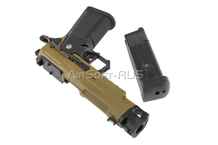 Пистолет Arcturus Hi-Capa 4.3" Vanguard w/Optics Ready Slide & Compensator BK-TAN (AT-GHC-V4C-OR-BT)