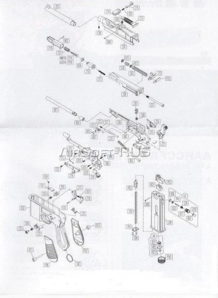 Механизм регулировки целика KWC Mauser M712 Full Auto CO2 GBB(KCB-18DHN-Z14)