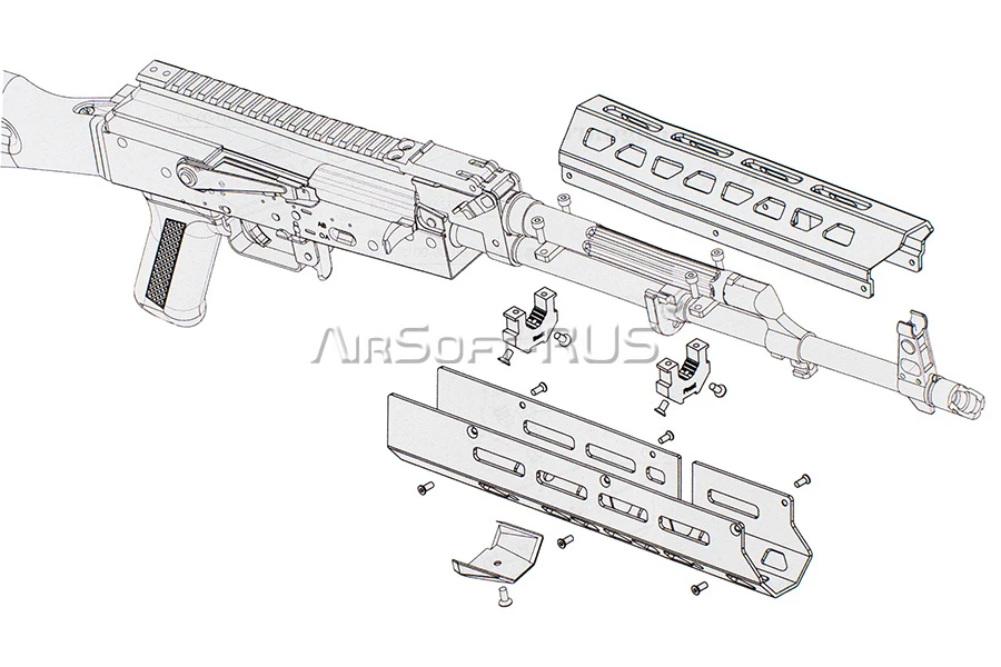 Цевье LCT M-LOK 9.5 для АК (PK-420)