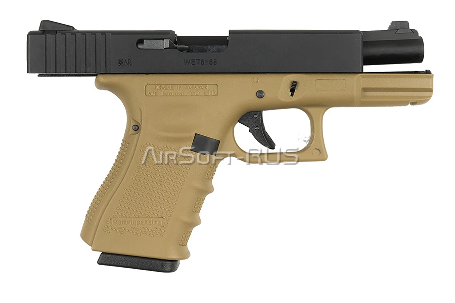 Пистолет WE Glock 23 Gen.4 TAN GGBB (GP620B-TAN-WE)