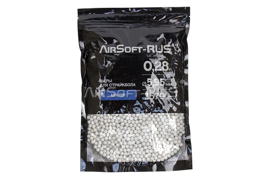 Шары Airsoft-RUS 0.28гр. 3570шт. белые (ASR-028)
