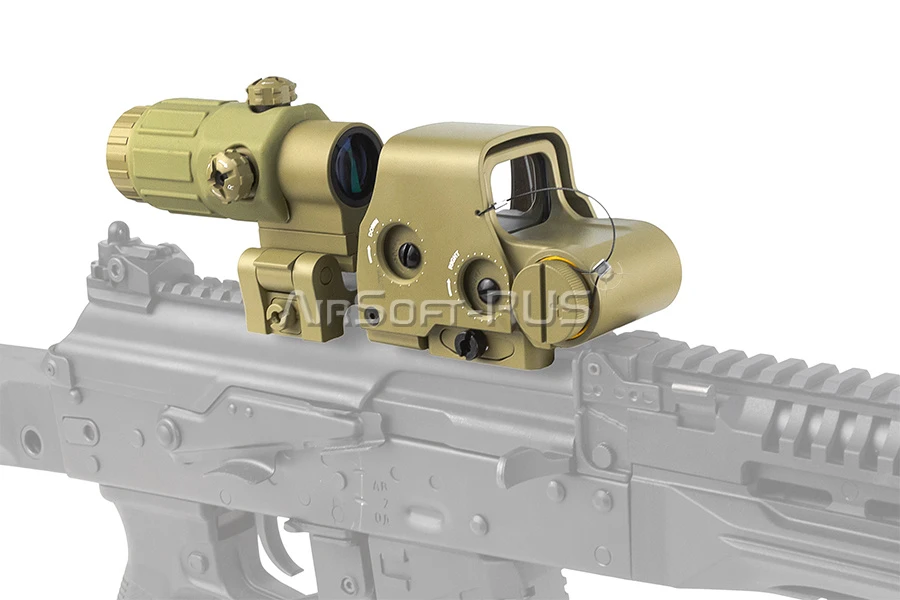 Коллиматорный прицел Linyi Eotech 558 + магнифер G33 DE (LFO-558+G33-S)