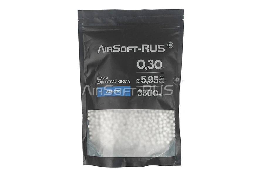 Шары Airsoft-RUS 0.30гр. 3300шт. белые (ASR-030)