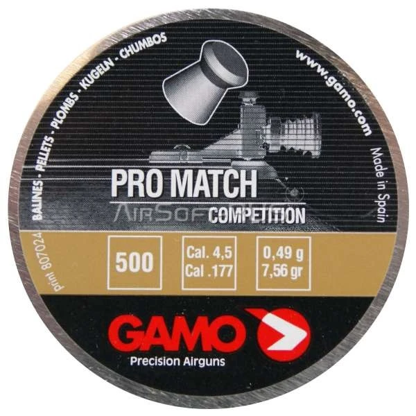 Пули пневматические GAMO Pro Match 4,5 мм 0,49 гр 500 шт (AG-6321834)